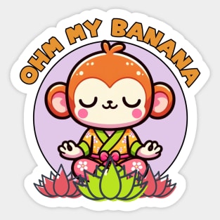 Monkey Yoga Instructor Sticker